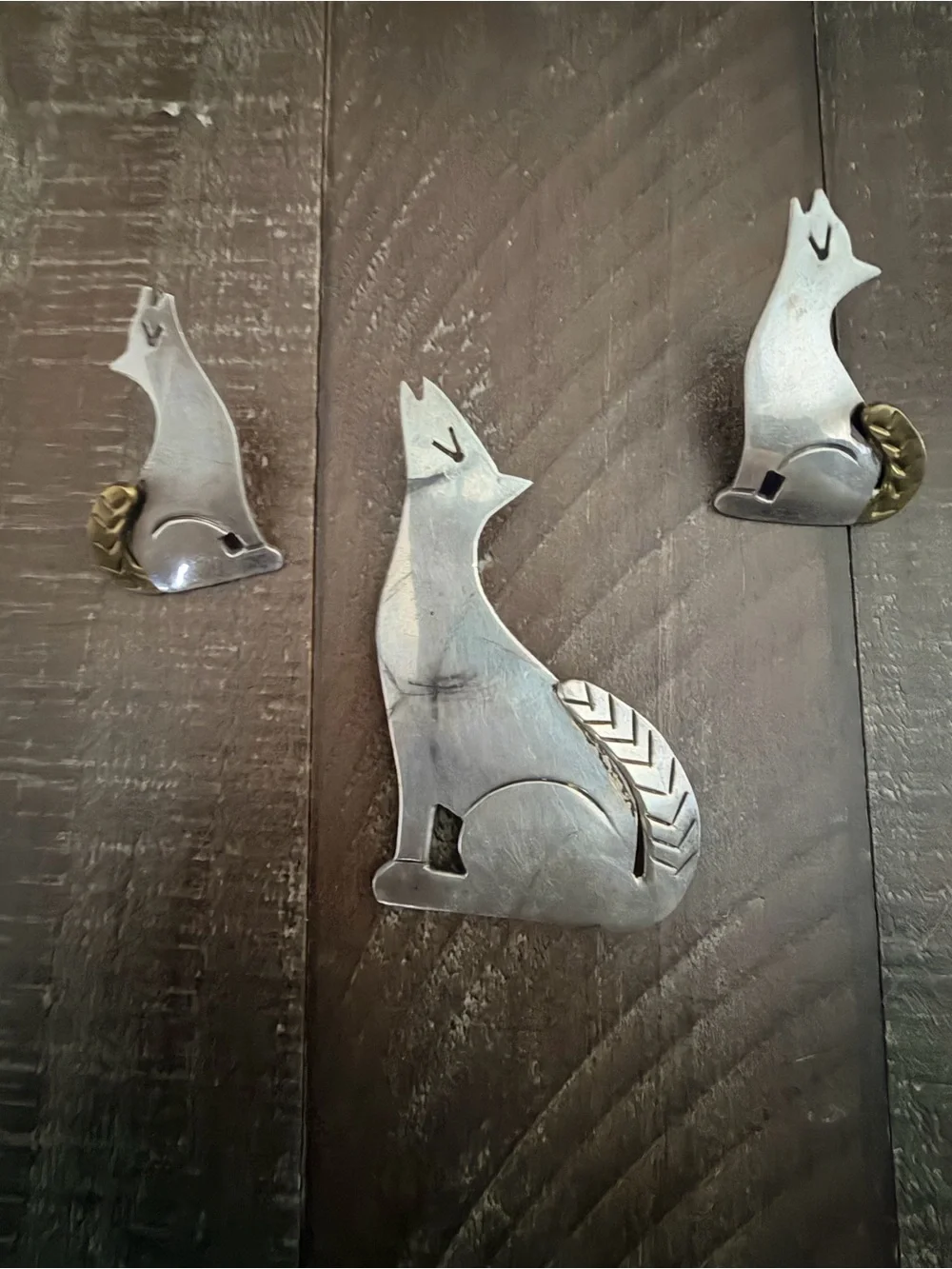 Vintage Mexico 925 Sterling Silver Bird Brooch & Earrings Set